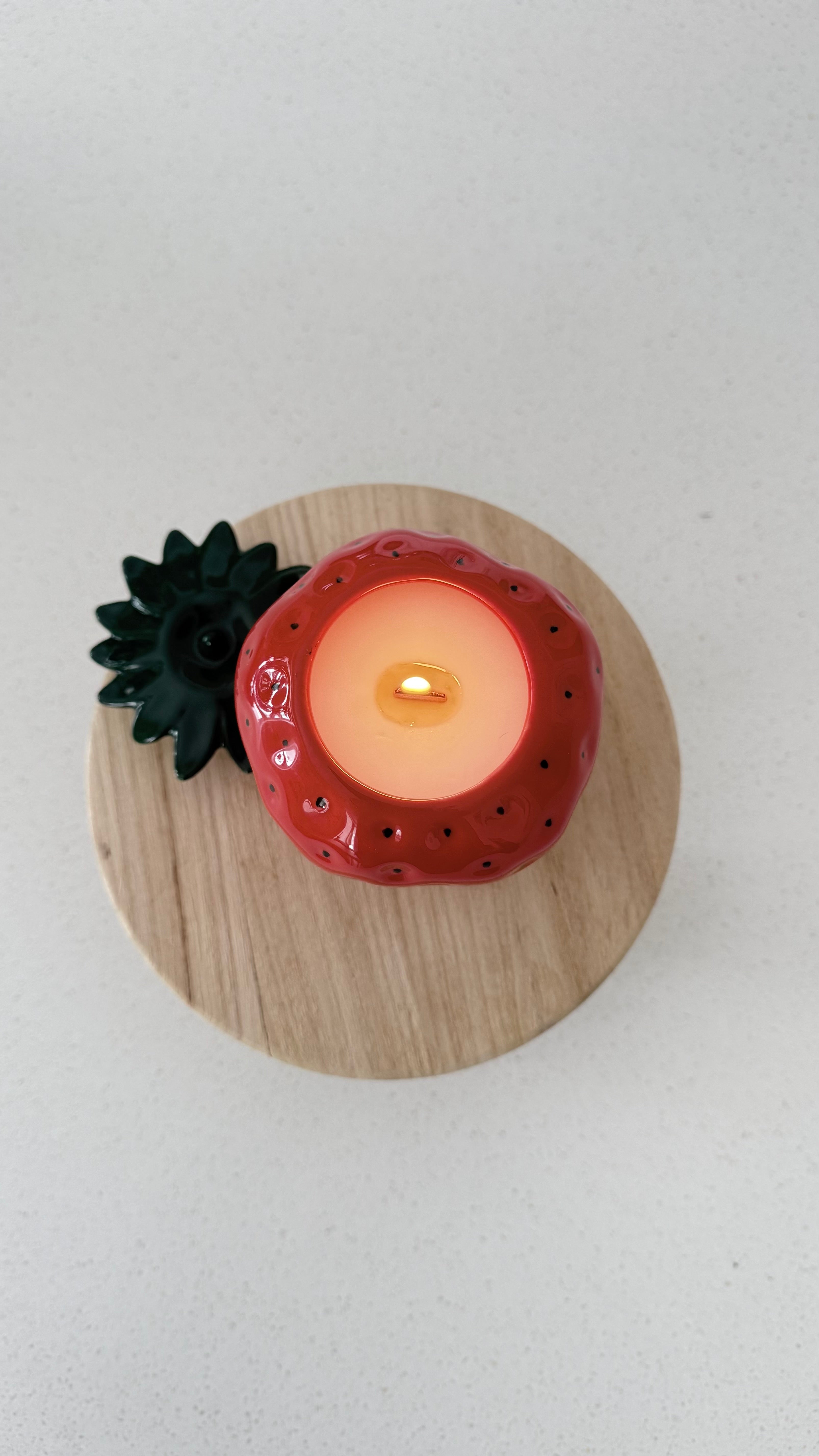Strawberry Fields Candle Jar